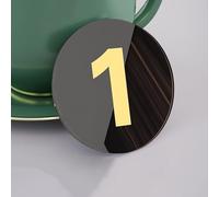 Plastic Round Table Numbers 5 8 CM Diameter, Locker Cabinet Numbers Signage Tags Labels Black Blue, Numeric Identifiers 1-5 1-100 Serial Number(E-1-70,D 3 CM)
