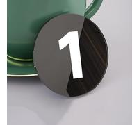 Plastic Round Table Numbers 5 8 CM Diameter, Locker Cabinet Numbers Signage Tags Labels Black Blue, Numeric Identifiers 1-5 1-100 Serial Number(B-1-15,D 5 CM)