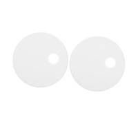 Plastic round Toilet Screw Covers 1 Pair 6.5x6.5x0.8cm White | Wear Resistant Caps, Conceals Screws and Bolts, Easy Installation, for Bathroom or Public Places