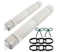 Plastic Rug Storage Bag, 3 Mil Heavy Duty Carpet Bag with Elastic Band and Rope, Ideal for Rug Storage, Moving, Packing, Jumbo 130 x 26 inches and Large 92 x 22 inches (1, 1 Large & 1 Jumbo)