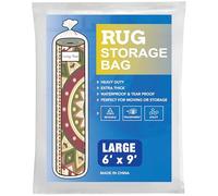 Plastic Rug Storage Bag with Zip Tie,4 Mil Heavy Duty 6' x 9', Ideal for Moving, Packaging, and Storage (Large)
