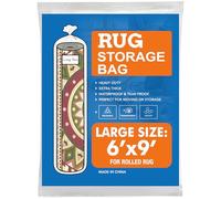 Plastic Rug Storage Bag with Zip Tie,4 Mil Heavy Duty 6' x 9', Ideal for Moving, Packaging, and Storage (Large)