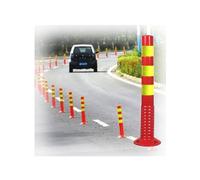 Plastic Safety Bollards for Parking Lot,4/6/8 PCS Posts Channelizer Cone, for Expressways Parks Parking Spots Streets(4 packs)