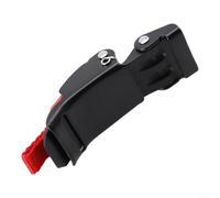Plastic Safety Helmet Buckle Red Black Sew-On Adapter | Fits motorcycle, cycling, for atv helmets, secure locking, easy sew-on install, red black plastic
