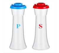 Plastic Salt and Pepper Shakers with Lids Moisture Proof Salt Shaker