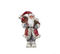 Plastic Santa Figurine 45cm Tall Holiday Ornament Stand(30cm)