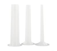 Plastic Sausage Stuffer Filling Tubes 3-Pack Compatible with No.5 Meat Grinder 1cm 2cm 3cm Diameter 18cm Long White Stuffing Kit for Home Use