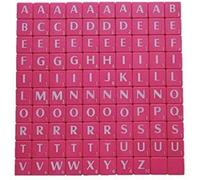 Plastic Scrabble Tiles A-Z Letters for Craft Frames Board Game Scrapbook 100pcs Pink