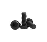 Plastic Screws, 30pcs M3 M4 Screws with Cross Slots in Black Nylon(35mm,M4x30Pcs)