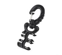 Plastic Scuba Hose Clip 97mm Stable for Strong Currents | High-strength plastic body, 97mm length, 90g weight, available in black yellow white, resistant design(black)