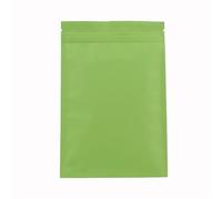 Plastic Sealed Bags, 100pcs Heat Seal Aluminum Foil Plastic Package Bag Zipper Top Flat Pouches Zip Lock Mylar Bags with Tear Notch(Matte Green,7x10cm)