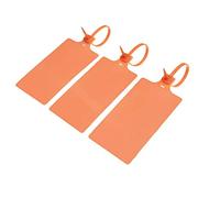 Plastic Seals Shipping Tags Logistics Use Big Sign Tie Large Label Tie, 255mm Total Length, Package of 100pcs (Orange)