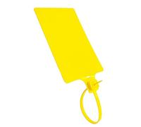 Plastic Seals Shipping Tags Logistics Use Big Sign Tie Large Label Tie 58&100mm, 255mm Total Length, Package of 100pcs (Yellow)