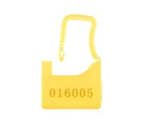 Plastic Security Padlock Seals,Numbered,Dispoable,Yellow, 100pcs