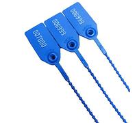 Plastic Security Seals 9.84" Tamper Proof Self Locking Security Tags Pull-Tite Signage Ties Numbered Pack of 100 PCS Navy Blue