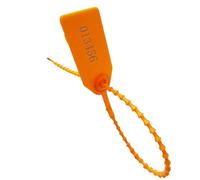 Plastic Security Seals 9.84“ Tamper Proof Self Locking Security Tags Pull-Tite Signage Ties Numbered Orange Pack of 100 PCS