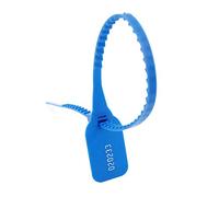 Plastic Security Seals Container Locking Tags Pull Tight Seals with Tooth Numbered Zip Ties (100pcs X BLUE)