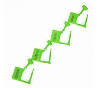 Plastic Security Tags 100PCS Plastic Padlock Seal Numbered Anti-Tamper Seals Evident Disposable Lock(Green)