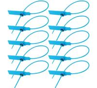 Plastic Security Tags 500Pcs Disposable Security Seals Anti-Tamper Tags Self-Locking Pull Ties Safety Hanging Labels for Truck Shipping Clothes Suitcase (Blue)