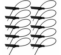 Plastic Security Tags 500Pcs Disposable Security Seals Anti-Tamper Tags Self-Locking Pull Ties Safety Hanging Labels for Truck Shipping Clothes Suitcase (Black)