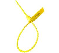 Plastic Security Tags Numbered Tamper Proof Seals Self Locking Zip Ties 9.84" Length Yellow (Pack of 500)
