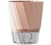 Plastic Self Watering Container Stackable for Vertical Gardens Wall Mounted Hanging or Shelf Display with Air Permeable Walls (Middle Pink)