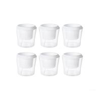 Plastic Self Watering Flower Pots Transparent Design(6pcs)