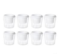 Plastic Self Watering Flower Pots Transparent Design(8pcs)