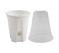 Plastic Self Watering Garden Pots 10 Pack with Drainage on Sides and Bottom to Support Root Aeration, Designed with a Modern Matte for Indoor Use (120A)