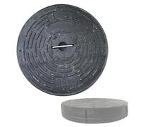 Plastic Septic Tank Cover & Frame with Handle 70x7cm (28x3in) Secure Inner Loop Fastening Ideal for Outdoor Spaces Durable & Weather-Resistant.