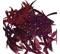 Plastic Sequins 1000pcs Chilli Ivory Shape Sequins 5 * 32mm PVC Flat Paillette Decoration 1 Hole 18 Colors Available for Crafts(Laser Dark Red)