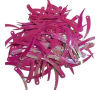 Plastic Sequins 1000pcs Chilli Ivory Shape Sequins 5 * 32mm PVC Flat Paillette Decoration 1 Hole 18 Colors Available for Crafts(Rose Red AB)