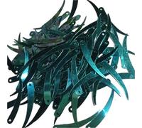 Plastic Sequins 1000pcs Chilli Ivory Shape Sequins 5 * 32mm PVC Flat Paillette Decoration 1 Hole 18 Colors Available for Crafts(Light Blue)