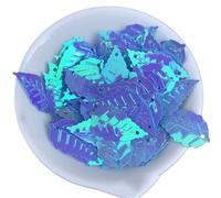 Plastic Sequins 100g 13x22mm PVC Loose Sequins Paillette Wedding Craft DIY Leaf Pink Rec White Accessories Sewing for Crafts(Ab Light Blue)