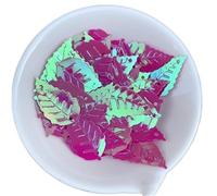 Plastic Sequins 100g 13x22mm PVC Loose Sequins Paillette Wedding Craft DIY Leaf Pink Rec White Accessories Sewing for DIY Clothing(Ab rose red)