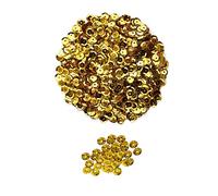 Plastic Sequins,30g (Approx 2800PCS) Bulk Loose Sequins Round Cup Sequins for DIY Arts Crafts, Sewing, Wedding Decoration.（6 mm Gold）