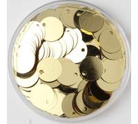 Plastic Sequins,DIY Crafts, Flat Plastic Round Loose Sequins Multicolor 10-30mm for Sewing Wedding Crafts DIY(Light Gold,20mm 10g 90pcs)