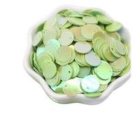 Plastic Sequins Larger Sequin 10 15 20 25 30mm PVC Flat Round Loose Sequins Sewing Craft DIY Accessories for Garment for Card Making(Ab Green,30mm20g80pcs)