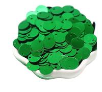 Plastic Sequins Larger Sequin 10 15 20 25 30mm PVC Flat Round Loose Sequins Sewing Craft DIY Accessories for Garment for Card Making(Green,15mm50g600pcs)