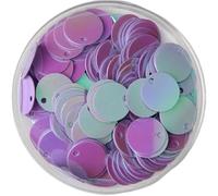 Plastic Sequins Sequin 10/15/20/25/30mm PVC Flat Round Loose Sequins Sewing Wedding Craft Accessories para Coser 50g for Card Making(AB Purple,10mm)