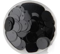 Plastic Sequins Sequin 10/15/20/25/30mm PVC Flat Round Loose Sequins Sewing Wedding Craft Accessories para Coser 50g for Card Making(Black,25mm)