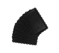 Plastic Serving Trays Food Tray - 14" x 9" Black Rectangle Serving Platter for Party | Cafeteria | Kitchen | Restaurant - Set of 4 Small Flat Trays for Dessert | Fruit | Cookie | Snack | Appetizer