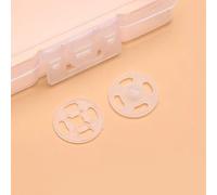 Plastic Sew-on Snap Buttons, Clear Round Fasteners for Sewing, 300 Sets in 7.5mm and 10mm, for Shirts and Clothing DIY Craft