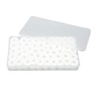 Plastic Sewing Machine Bobbins with Case, 100pcs Glossy Edge Portable Bobbins for Flat Sewing Machine - Durable Craftsmanship, Easy Threading, Convenient Storage for Home Use