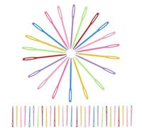 Plastic Sewing Needles 40Pcs Large Eye Plastic Sewing Needles,Eye Sewing Needles,Colorful Weaving and Sewing Needle,Learning Needles,PlasticSewing Needles for Sewing Craft and DIY