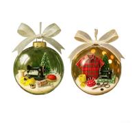 Plastic Sewing Snow 10cm Red and Green Set Plastic Sewing Snow