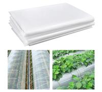Plastic Sheeting, Heavy Duty Polythene Sheeting Clear 2m x 3m Thick Waterproof Greenhouse Film Polyethylene Dust Horticultural Membrane Polytunnel Cover for Gardening, Farming, Building (125Mu/500G)