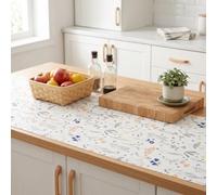 Plastic Shelf Liner Roll, Waterproof Drawer Liners, 45x600cm(Colourful A)