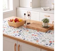 Plastic Shelf Liner Roll, Waterproof Drawer Liners, 45x600cm(Colourful C)