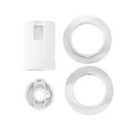 Plastic Shell Screw Type E14 Bulb Light Lamp Holder Socket AC 250V 2A, White